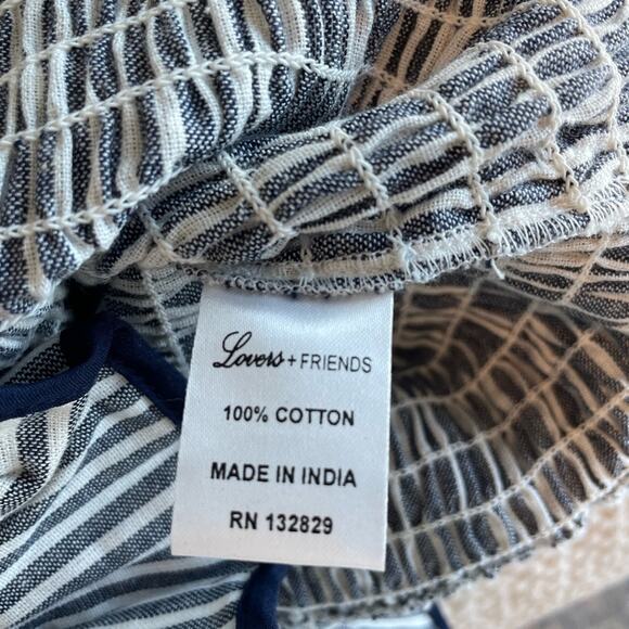 Lovers + Friends Salsita Smocked Cotton Mini Dress in Nautical Size Small - Picture 9 of 12